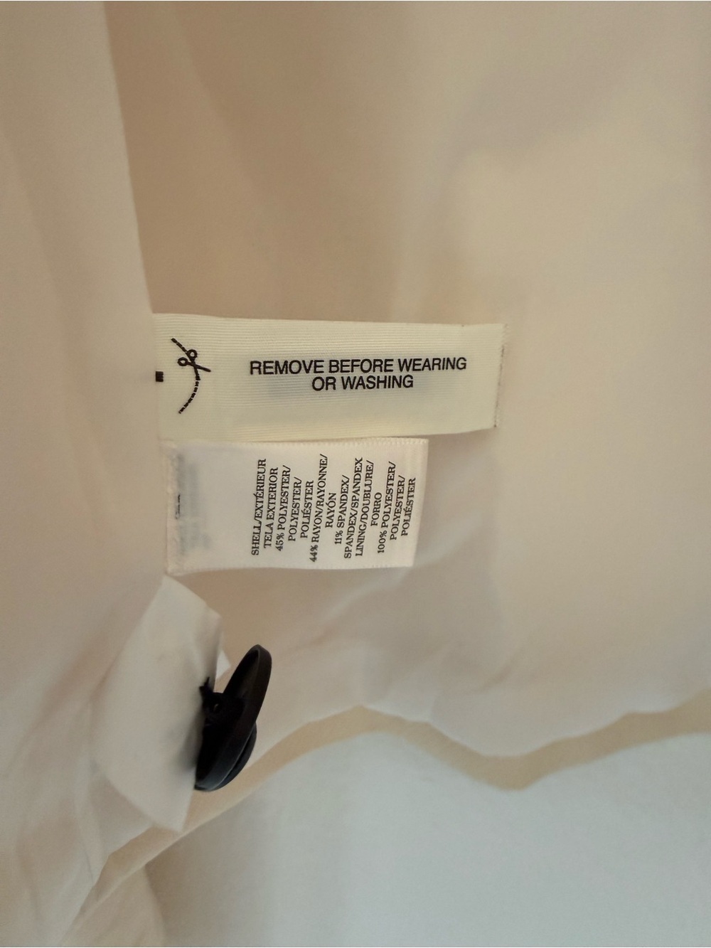 Ann Taylor | Cream Double-Breasted Fitted Crop Blazer, Size 4, NWT - Picture 13 of 15